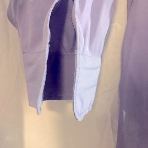 Women’s 3/4 length split scuff spandex/nylon lavender dress shirt